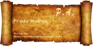 Prada Andrea névjegykártya